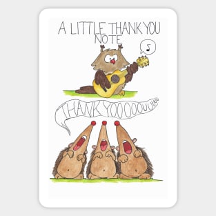 A little Thank you note Sticker